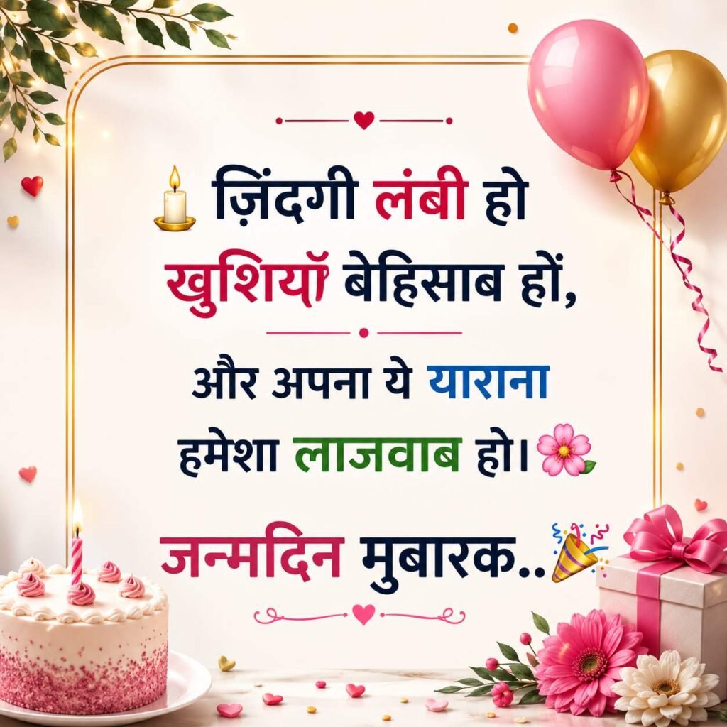 Birthday Wishes for Friend in Hindi