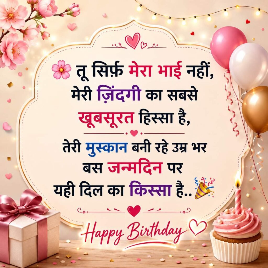 Happy Birthday Wishes for Brother in Hindi